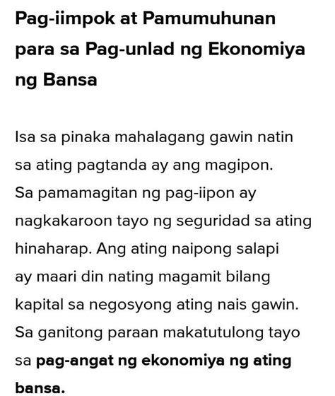 kahalagahan ng pag iimpok at pamumuhunan slogan